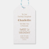 Photo Magazine Hoesje | Sweet 16 Verjaardag Naam Cadeaulabel (Achterkant)