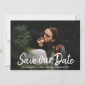 Photo Magnet Save the Date Wedding Invitation Magnetische Uitnodiging (Voorkant)