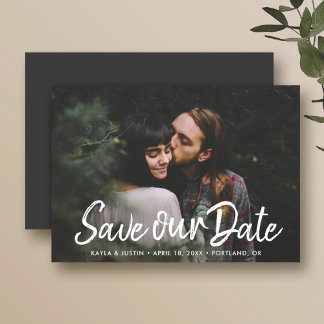 Photo Magnet Save the Date Wedding Invitation Magnetische Uitnodiging