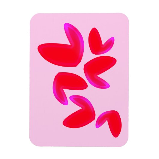 Photo magnet with Hearts Magneet (Verticaal)