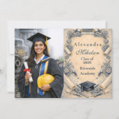 Photo Mechanical Engineering Graduation Party Aankondiging (Voorkant)