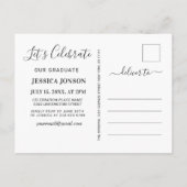 PHOTO-mededeling van de Moderne Minimale Stuurgroe Aankondigingskaart (Achterkant)