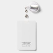 Photo Medical Identification Badge (Back with Retractable)