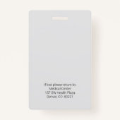 Photo Medical Kantoor ID Badge (Achterkant)