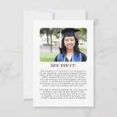 Photo Medical School Graduation Aankondiging (Achterkant)