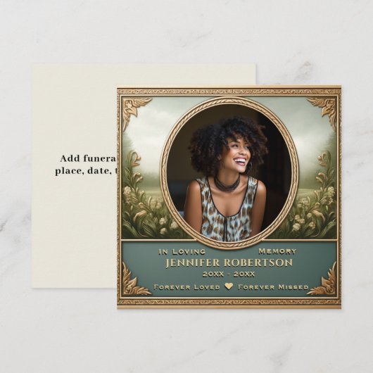 Photo Memorial Kaart (Voorkant / Achterkant)