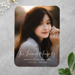 Photo Memorial Tribute Death Funeral  Magneet<br><div class="desc">Photo memorial remembrance magnet</div>