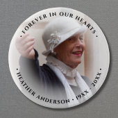 Photo Memorial Tribute Ronde Button 7,6 Cm