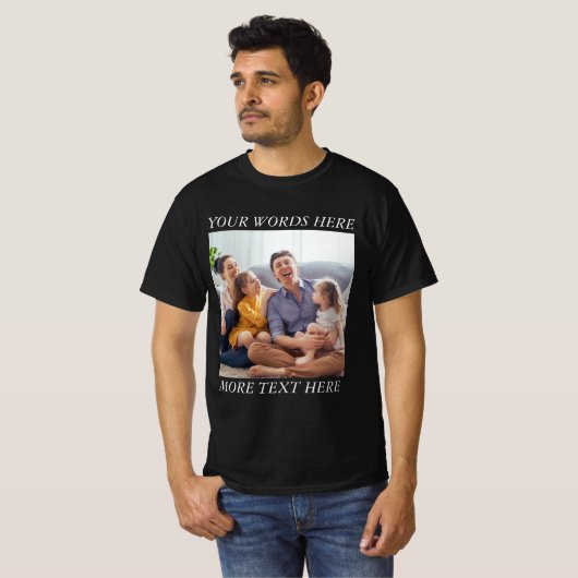 Photo Memory Custom Tee with Your Text T-shirt (Voorkant volledig)