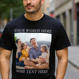 Photo Memory Custom Tee with Your Text T-shirt