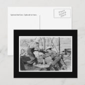 Photo Men Working Briefkaart (Voorkant / Achterkant)