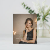 Photo milestone birthday invitation (Staand voorkant)