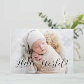 Photo Minimalist Elegant Typography Hello World (Staand voorkant)