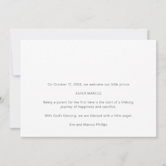 Photo Minimalist Elegant Typography Hello World (Achterkant)