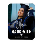 Photo Minimalist Modern High School Graduation Magneet (Verticaal)