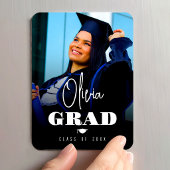 Photo Minimalist Modern High School Graduation Magneet