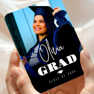 Photo Minimalist Modern High School Graduation Magneet