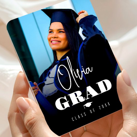 Photo Minimalist Modern High School Graduation Magneet