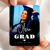 Photo Minimalist Modern High School Graduation Magneet