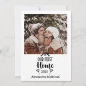 Photo Minimialist Christmas Our First Home Feestdagenkaart (Voorkant)
