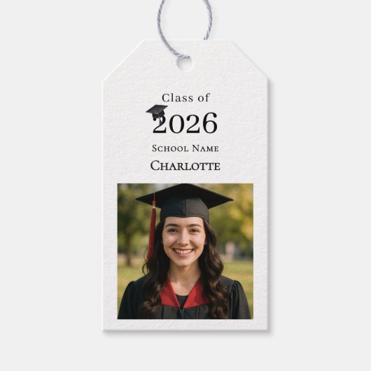 Photo modern Graduation Party DIY Cadeaulabel (Voorkant)