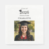 Photo modern Graduation Party luncheon Servet (Voorkant)