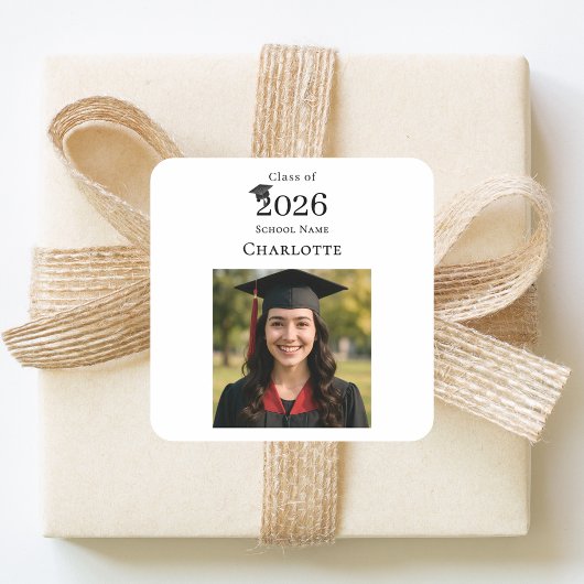 Photo modern Graduation Party Vierkante Sticker