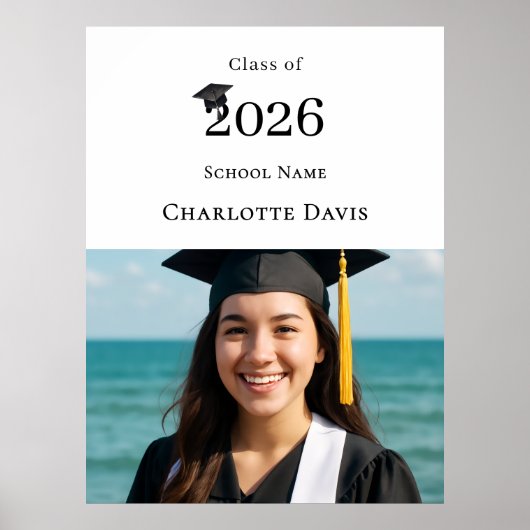 Photo modern Graduation Party welcome Poster (Voorkant)