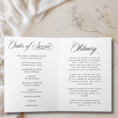 Photo Modern Memorial Order of Service Program  Kaart