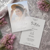 Photo Modern Transparency Overlay Vellum Effect Folie Uitnodiging