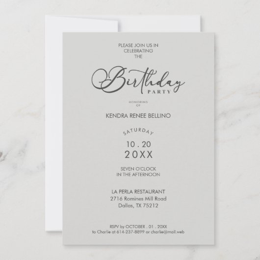 Photo Modern Transparency Overlay Vellum Effect Kaart (Achterkant)