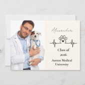 Photo Modern Vet Med Graduation Party Aankondiging (Voorkant)