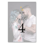 Photo Monogram Wedding Kaart (Voorkant)