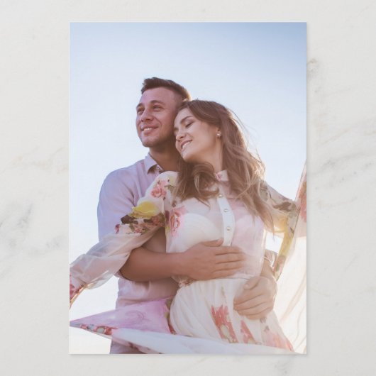 Photo Monogram Wedding Menu (Achterkant)