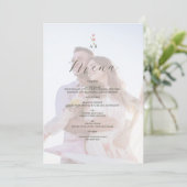Photo Monogram Wedding Menu (Staand voorkant)