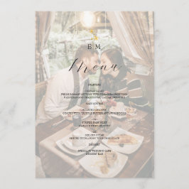 Photo Monogram Wedding Menu