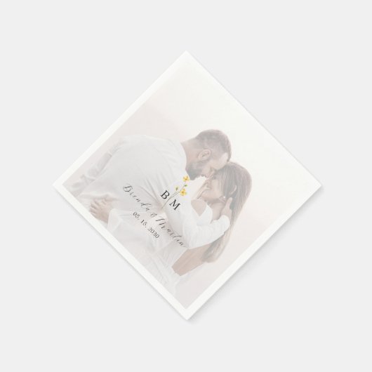 Photo Monogram Wedding Servet (Hoek)