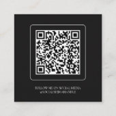 Photo Music Teacher Singer Songwriter QR Code Vierkante Visitekaartje (Achterkant)