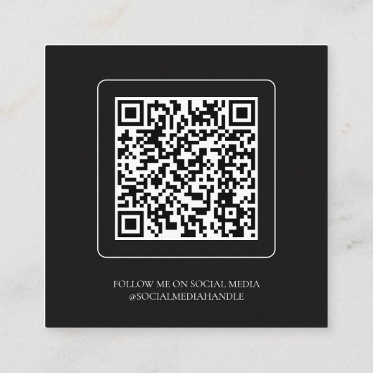 Photo Music Teacher Singer Songwriter QR Code Vierkante Visitekaartje (Achterkant)