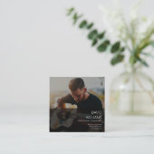 Photo Music Teacher Singer Songwriter QR Code Vierkante Visitekaartje (Staand voorkant)