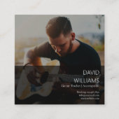 Photo Music Teacher Singer Songwriter QR Code Vierkante Visitekaartje (Voorkant)