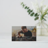 Photo Music Teacher Singer Songwriter QR Code Visitekaartje (Staand voorkant)