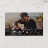 Photo Music Teacher Singer Songwriter QR Code Visitekaartje (Voorkant)