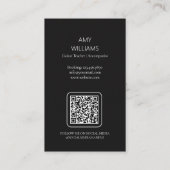 Photo Music Teacher Singer Songwriter QR Code Visitekaartje (Achterkant)