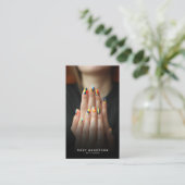 Photo Nail Artist-technicus Visitekaartje (Staand voorkant)