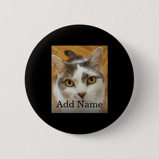Photo Name Text D  Ronde Button 5,7 Cm (Voorkant)
