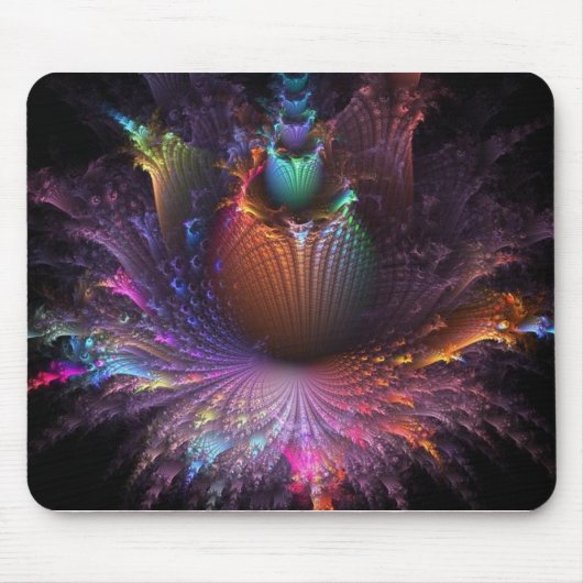 Photo-Negative Flower Explosion Mouse-pad Muismat (Voorkant)