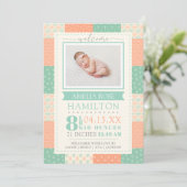 Photo Neutral Quilt Aankondiging (Staand voorkant)