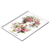 Photo Notebook Diary Women with Roses-Wreath Notitieboek (Linkerzijde)