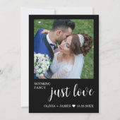 Photo Nothing Fancy Just Love Wedding Reception   Kaart (Voorkant)